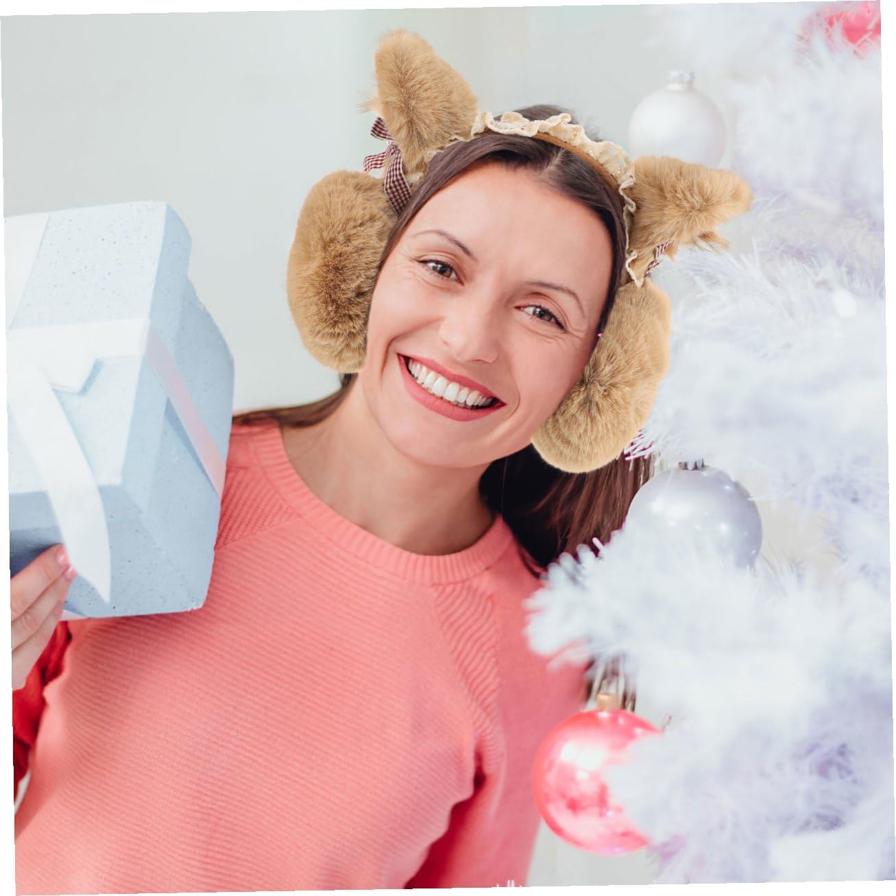 LIOOBO Warm Ear Warmer for Girls Winter Earmuff Polyester Material Foldable Design for Ice Skating Snowboarding Skiing Running