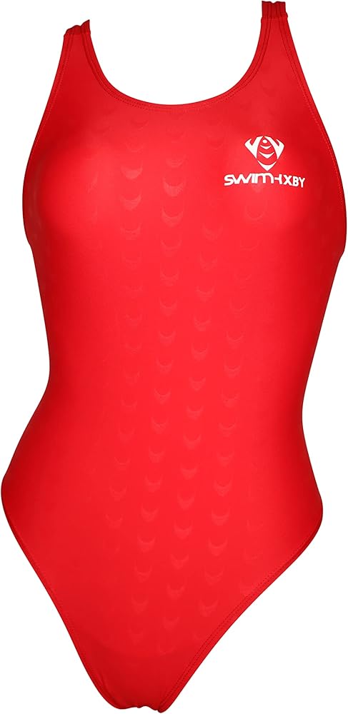 Amazon.co.jp: [SWIMHXBY] 競泳水着 レディース ガールズ 280 赤