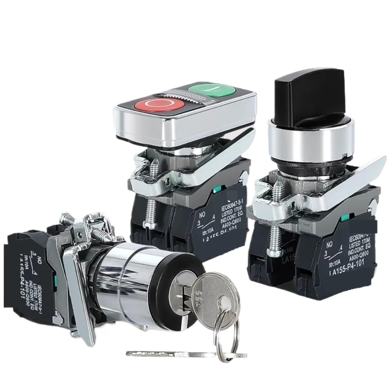 1 szt. Przełącznik pokrętła 22 mm XB4-BD21 BD33 BD23 BG21 BG33 1NO/2NO/1NO1NC 2/3 pozycja samoblokujący klucz do wyboru pokrętła podwójne przełączniki przyciskowe