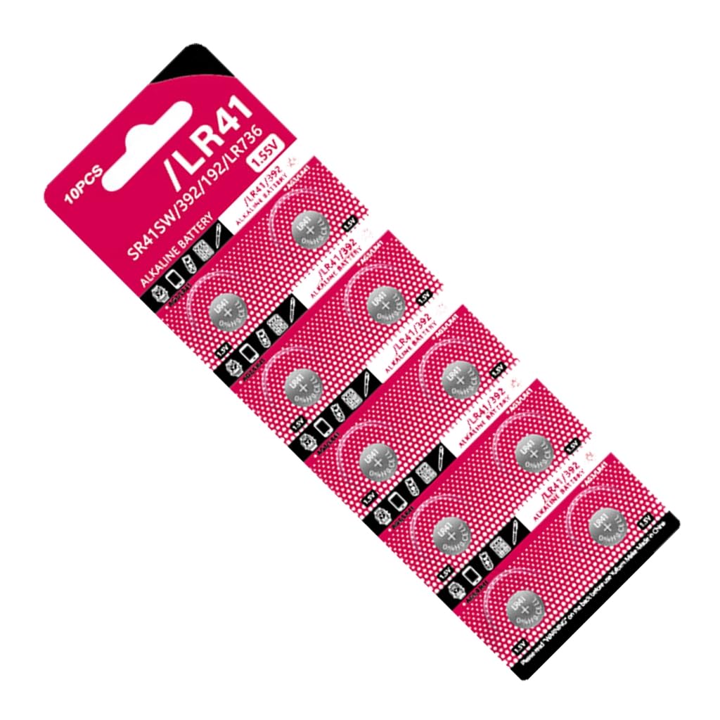 Elnwnnkc 10pcs/sheet AG3 LR41 Button Cell Batteries 1.5V Alkaline Long Time Power Supply for Toy and Remote Controls