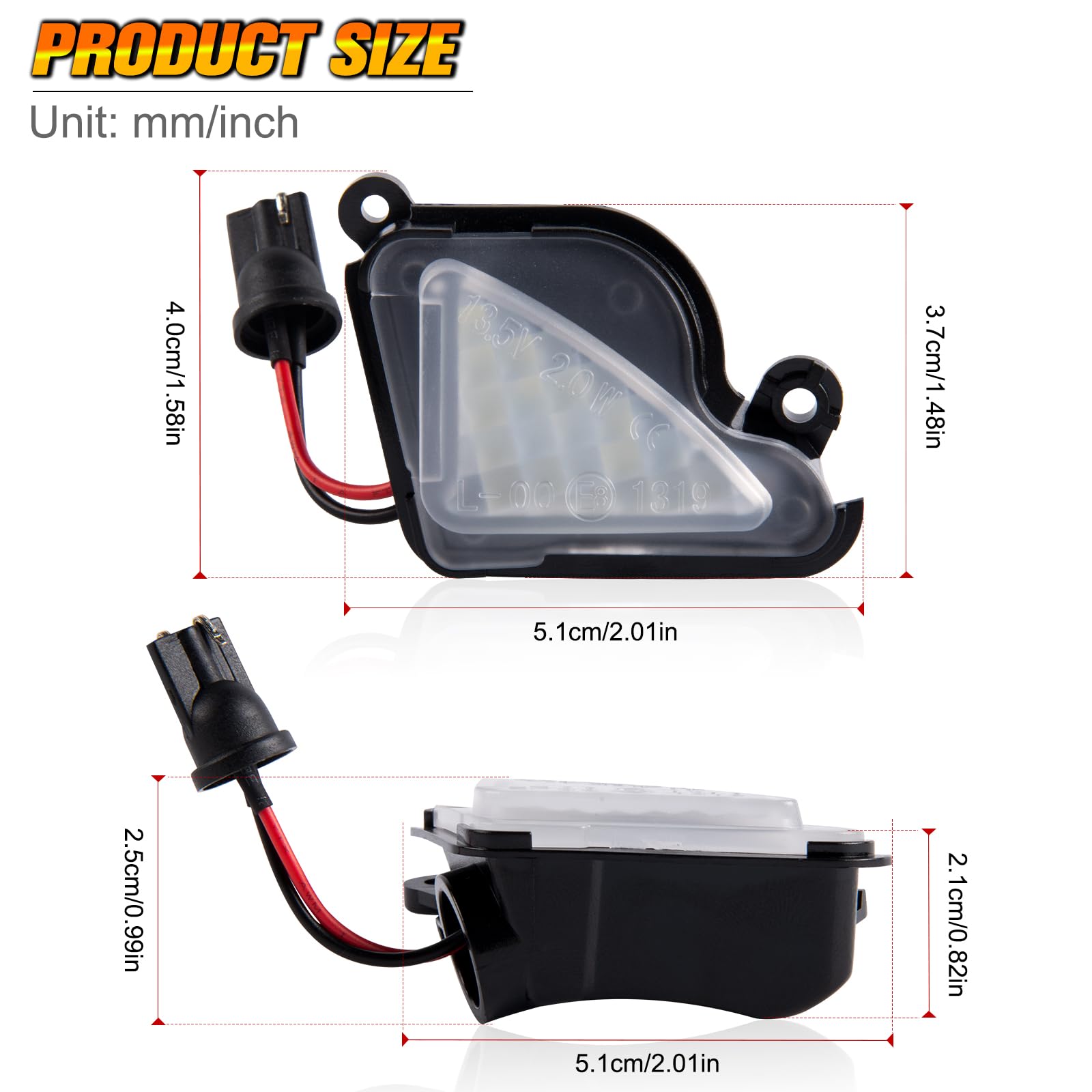 LED oświetlenie lusterek do Skody Superb 2 Octavia Mk3 5E 1Z faza 2, oświetlenie lusterka, 2 sztuki, Canbus wolny od błędów