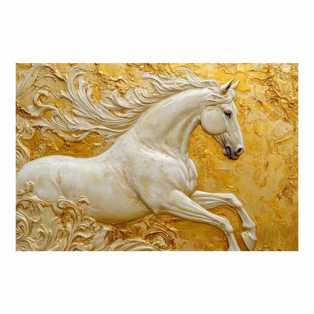Décoration murale pour chambre à coucher relief cheval blanc - 8