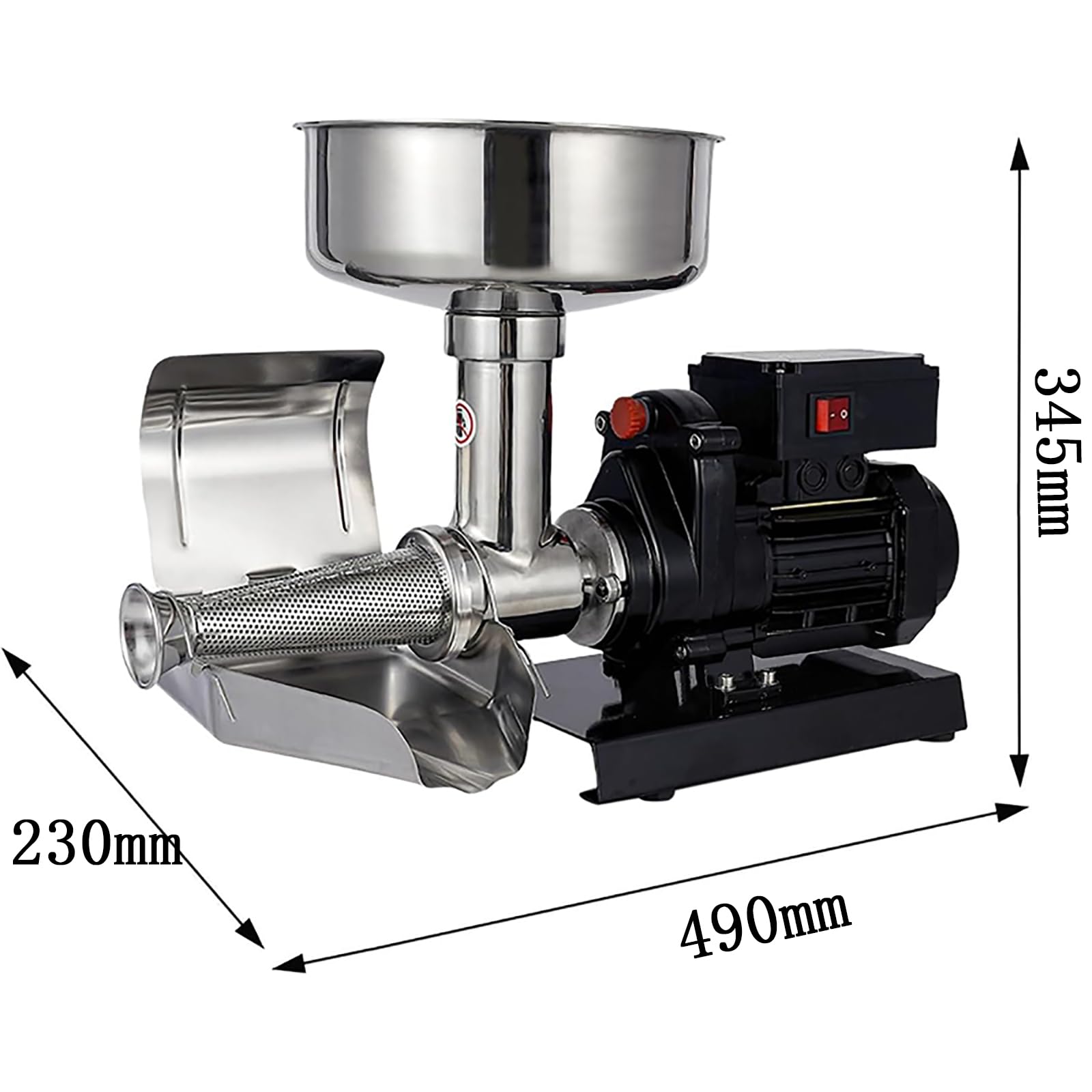 Fraiseuse à tomates 450 W en acier inoxydable pour faciliter la fabrication de confitures – Idéal pour les fraises, les myrtilles et les raisins