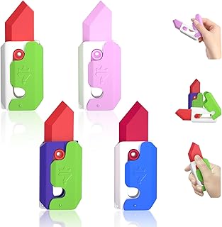 Fidget Toys Adult, 3D Printing Fidget Knife, Plastic Knife Toy, Sensory Toys Anxiety Stress Relief Toy, for ADHD,ADD and Autism, Christmas Birthday Gift for Boys Men, 4PCS