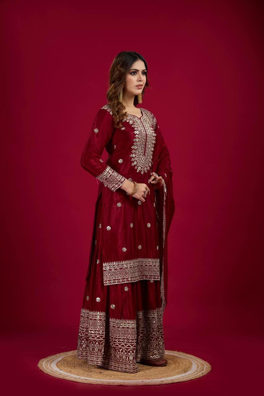 Ready to Wear Indian/Pakistani Party wear Eid/Festival Special Palazzo Kameez Suit for Womens DV-23001