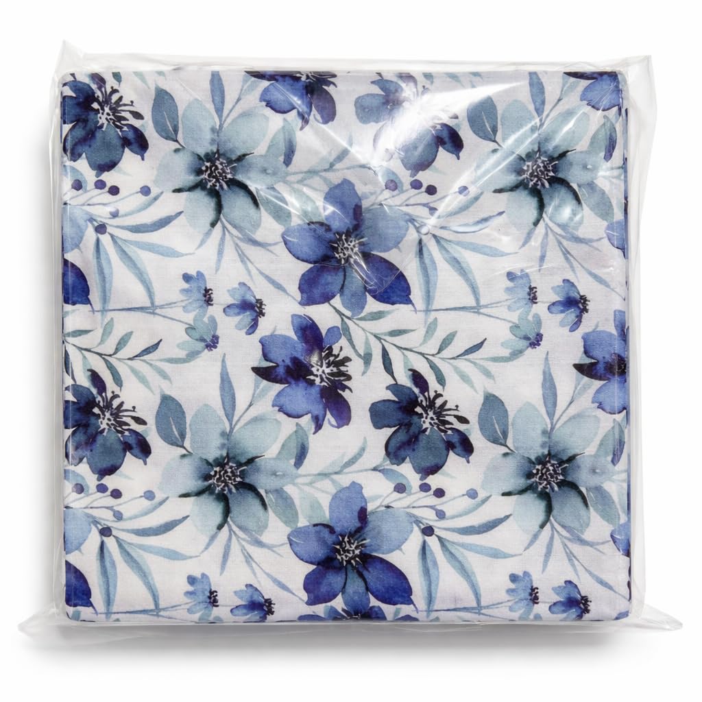 Watrmark Premium Printed Airlaid Napkins 12x12 Inch | 70 GSM Disposable Tissue | Soft & Absorbent | Floral Blue Design | Table Napkins for Restaurants, Parties & Home (Pack of 20) 3