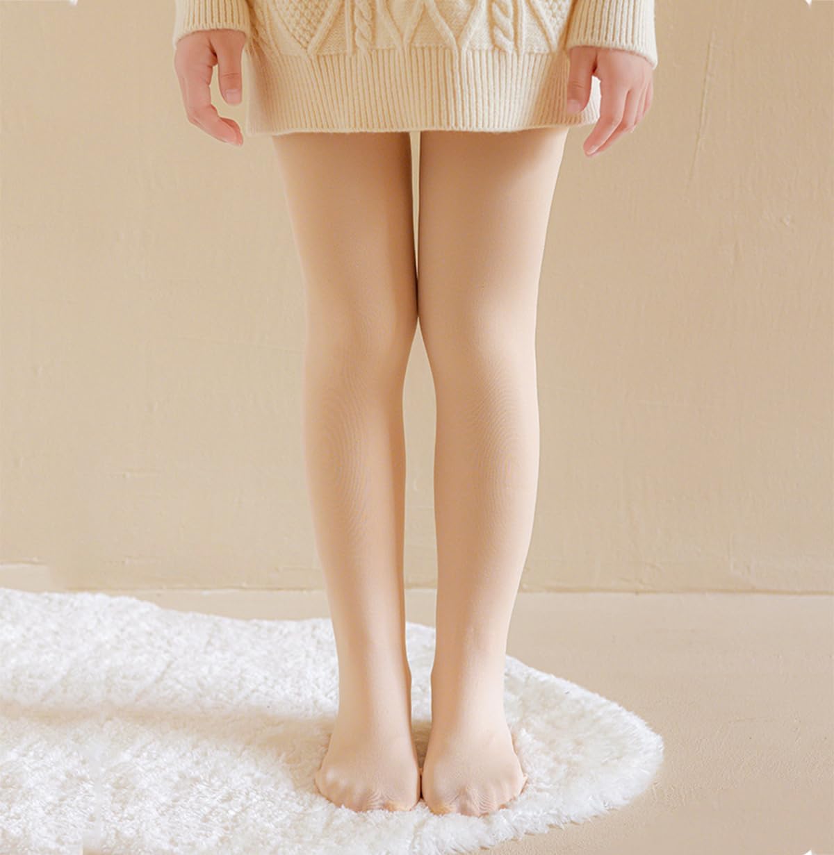 Girls Fleece Lined Tights Winter Warm Leggings (220g Thick) - Stretchy Thermal Tights for School, Christmas - Image 5