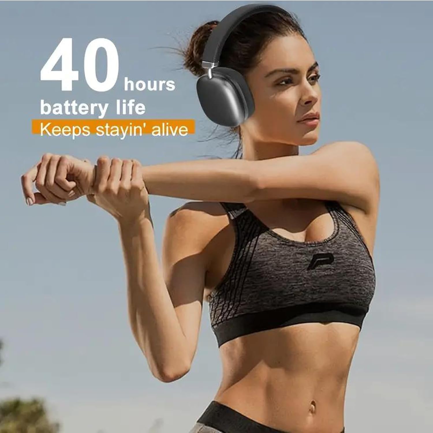 Wireless Bluetooth Active Noise Cancelling Over-Ear Headphones with Microphones, 42 Hours Playtime, HiFi Audio Adjustable Headphones for Samsung/Android/iPhone - Image 4