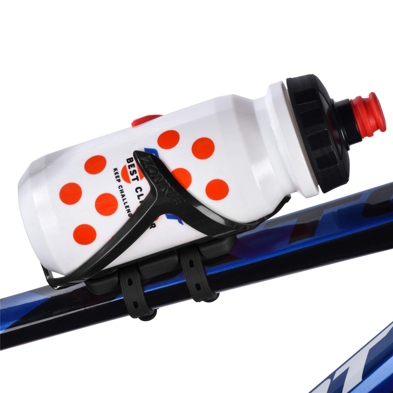 Porte-Bouteille de vélo en Plastique avec Base de Montage pour Cage (Noir)