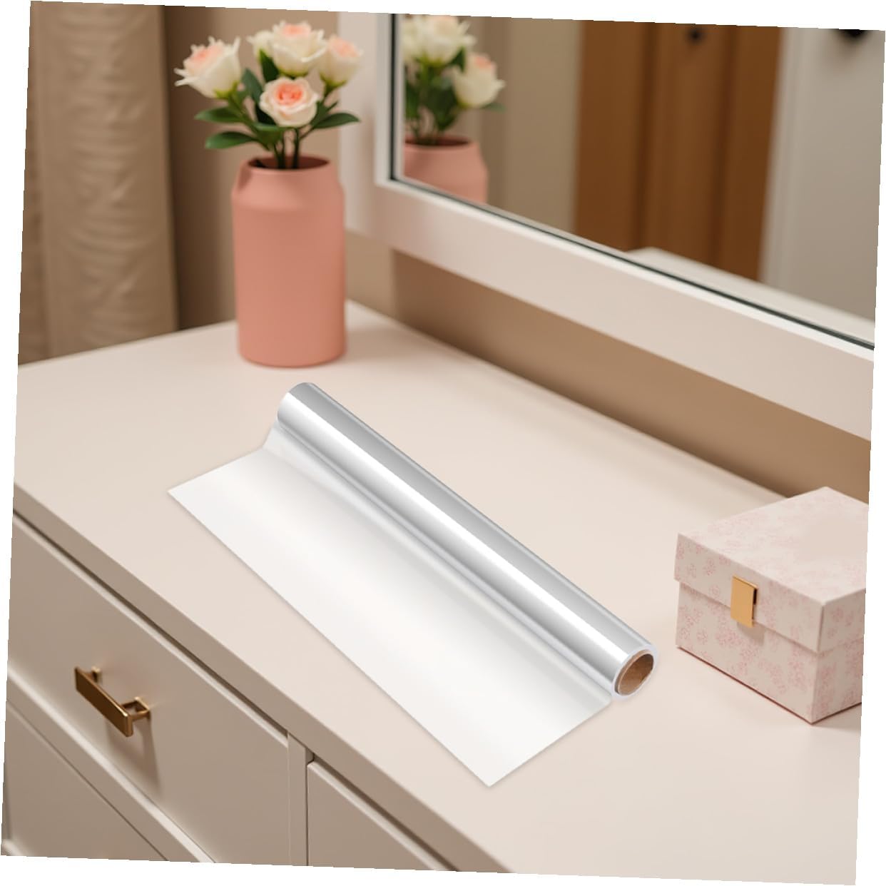 FUOYLOO Cellophane Packaging Roll 50cm X 50m Thick Wrapping Paper for Flower Bouquet Wrapping Seasonal Celebrations