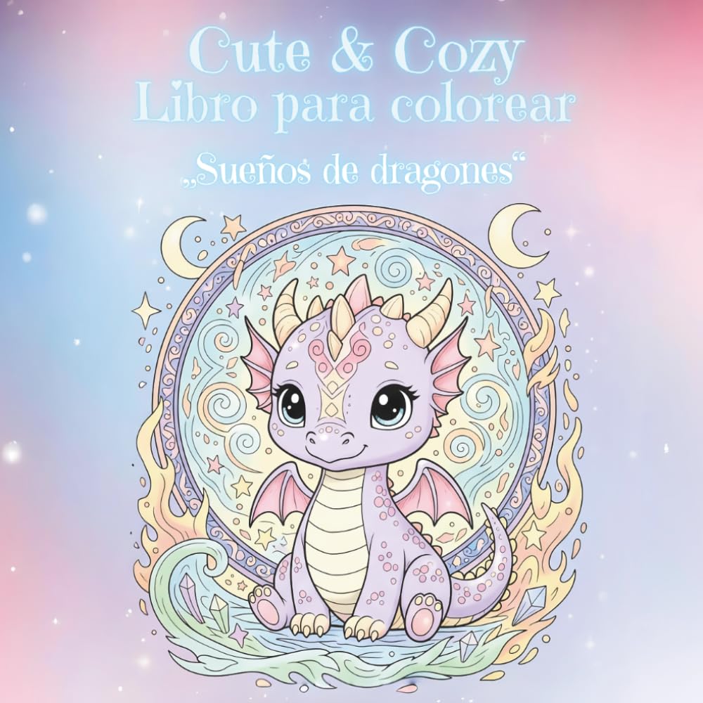 Libro para colorear lindo y acogedor – Sueños de dragón: Pequeños dragones, castillos, tesoros y aventuras de fantasía (Libros para Colorear Lindos y Acogedores para Niños)