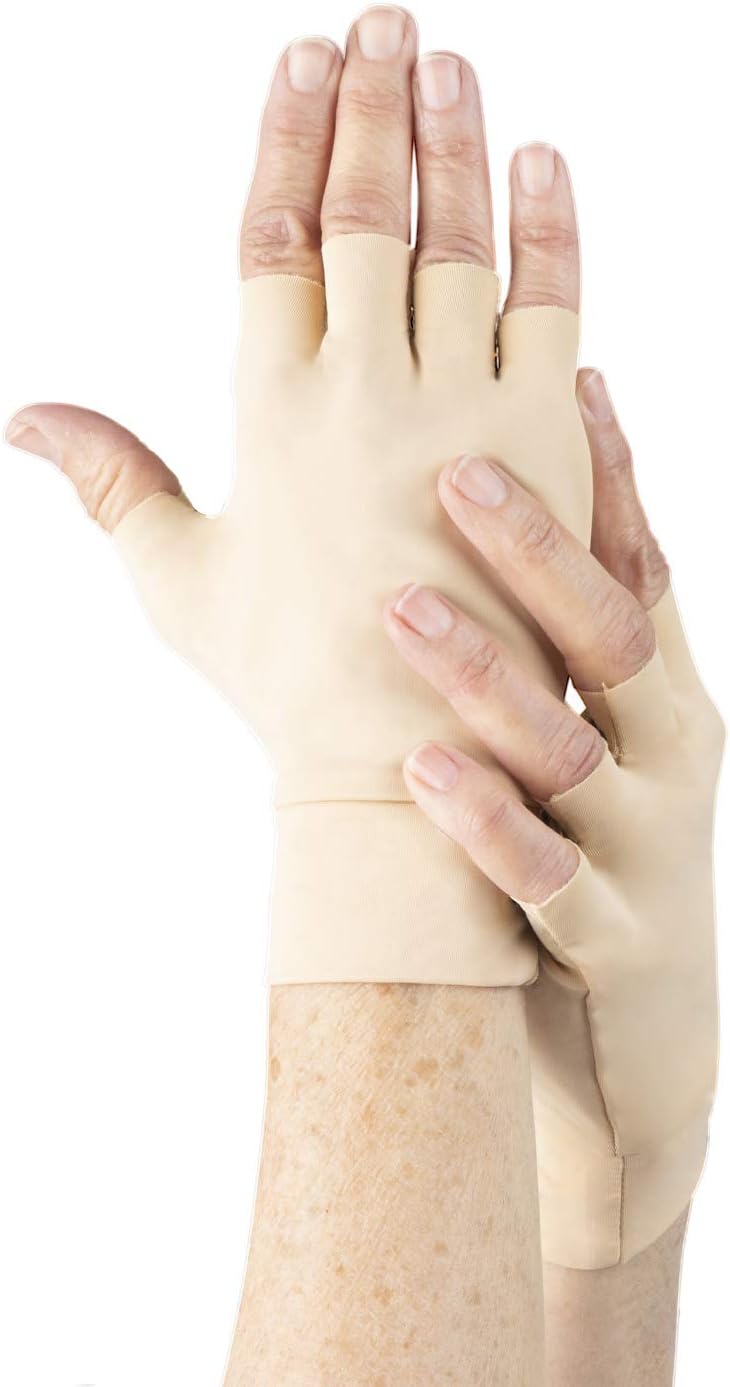 Arthritis Pain Relief Compression Gloves, Carpal Tunnel Support for Men, Women, 1 Pair (Medium)