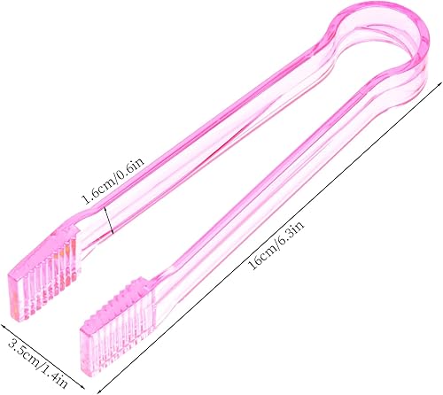 Miniatura 2 de 10 pinzas de plástico para servir bufé, pinzas de cocina rosa transparente, mini pinzas para utensilios de servir para alimentos, ensalada de hielo,