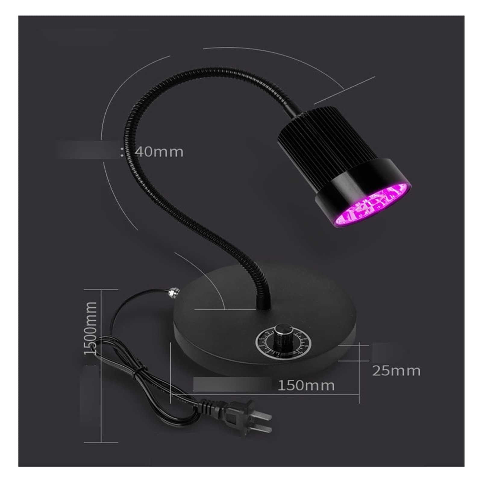 Lámpara Ultravioleta, Tira de lámpara curado coloidal UV ajustable 100W, adhesivo sin sombras, pegamento, máscara soldadura, desarrollo al ras, impresión 3D inyección tinta fotográfica(365nm)