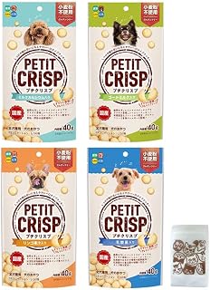 Hipet Petit Chrispe 40克 4种×1 (共4个) 小熊猫本铺原创猫咪图案迷你保存拉链袋套装