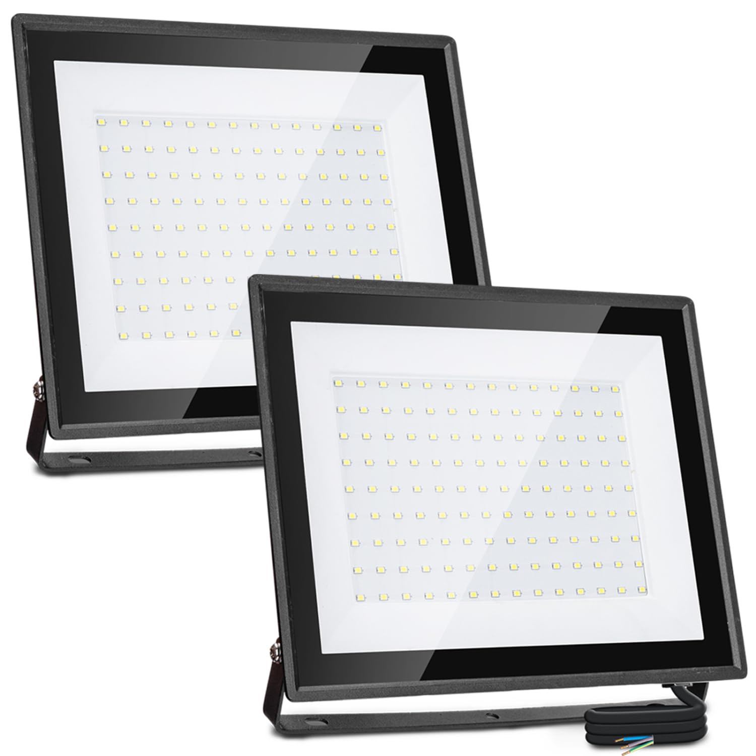Aigostar Proyector LED exterior 100 W 8700 lm blanco frío 6500 K IP65 impermeable para jardín, patio, garaje