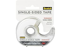 Scotch Advanced Photo-Safe, Acid-Free Permanent Single-Sided Tape, Thin and Clear, 3/4" x 400"