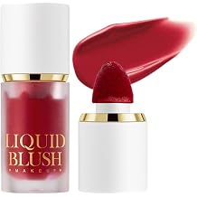 Cherry Red Blush Stick, Cream Blusher Stick, Cheek Tint, Lip Tint, Face Tint - Soft Matte Rose Flush with Sponge Applicator, Buildable Blendable Colour for Cheeks & Lips, Daily Makeup for Women 06#