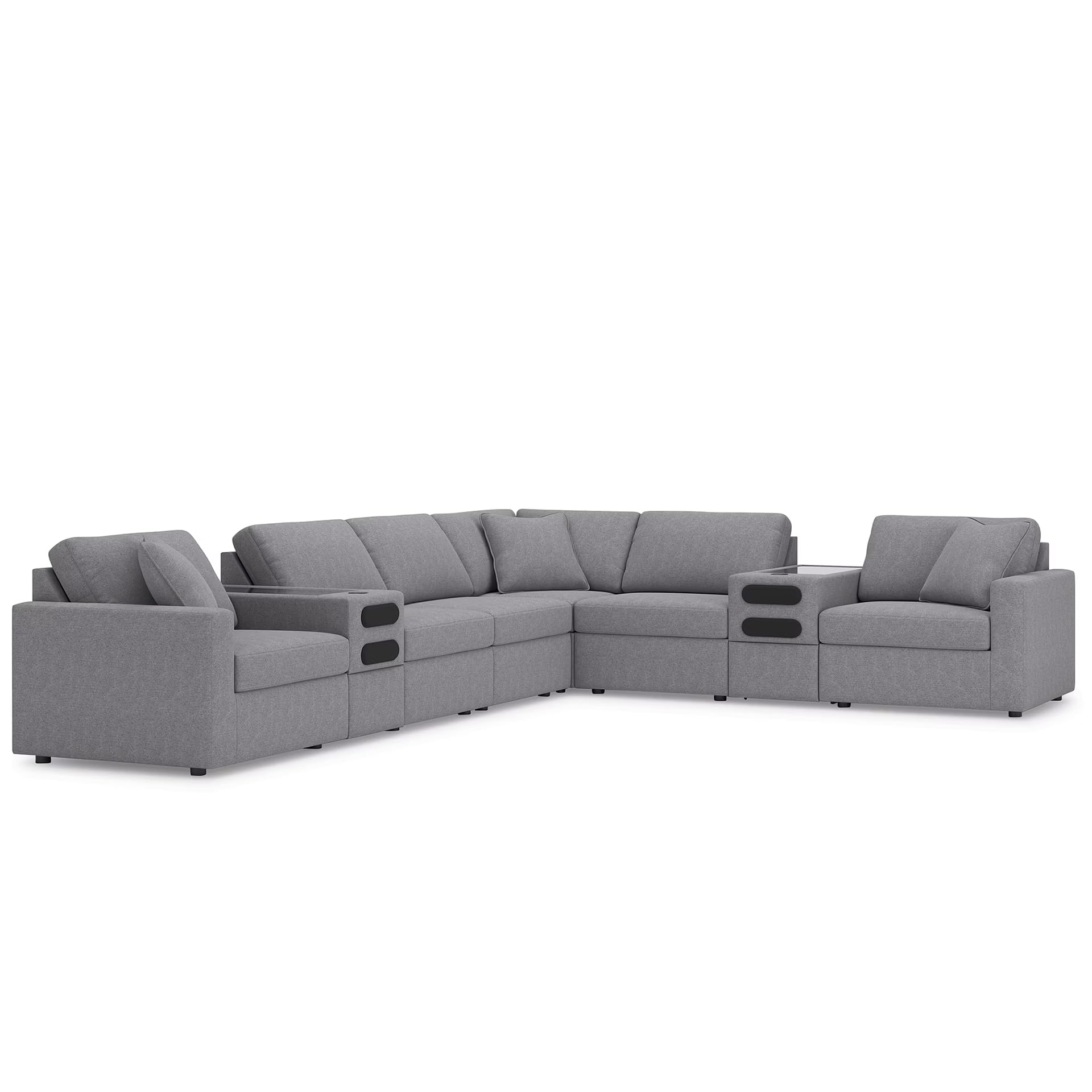 Signature Design by Ashley 8-Piece Modular Sectional Couch with Console