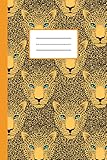 Leoparden Notizbuch: Kariertes Notizheft als Tagebuch oder Journal verwendbar | Für Schule Arbeit Uni | Für Großkatzen Löwe Fans