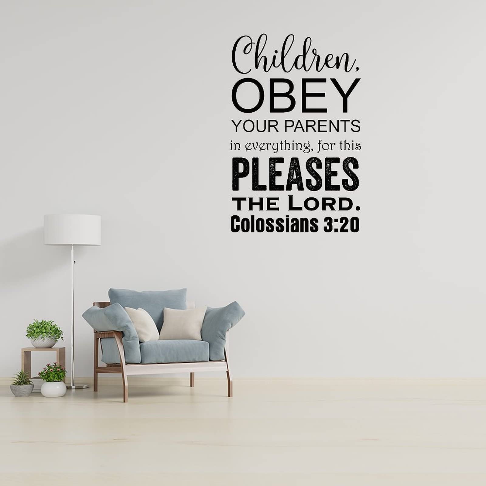 Sticker mural vinyle citation anglaise chambre salon salle de bain sticker 56 cm