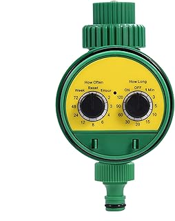 TOPINCN Temporizador de irrigação, multifuncional, com dois mostradores, cronômetro automático de irrigação, controle de irrigação de gramado, controlador de irrigação de gramado