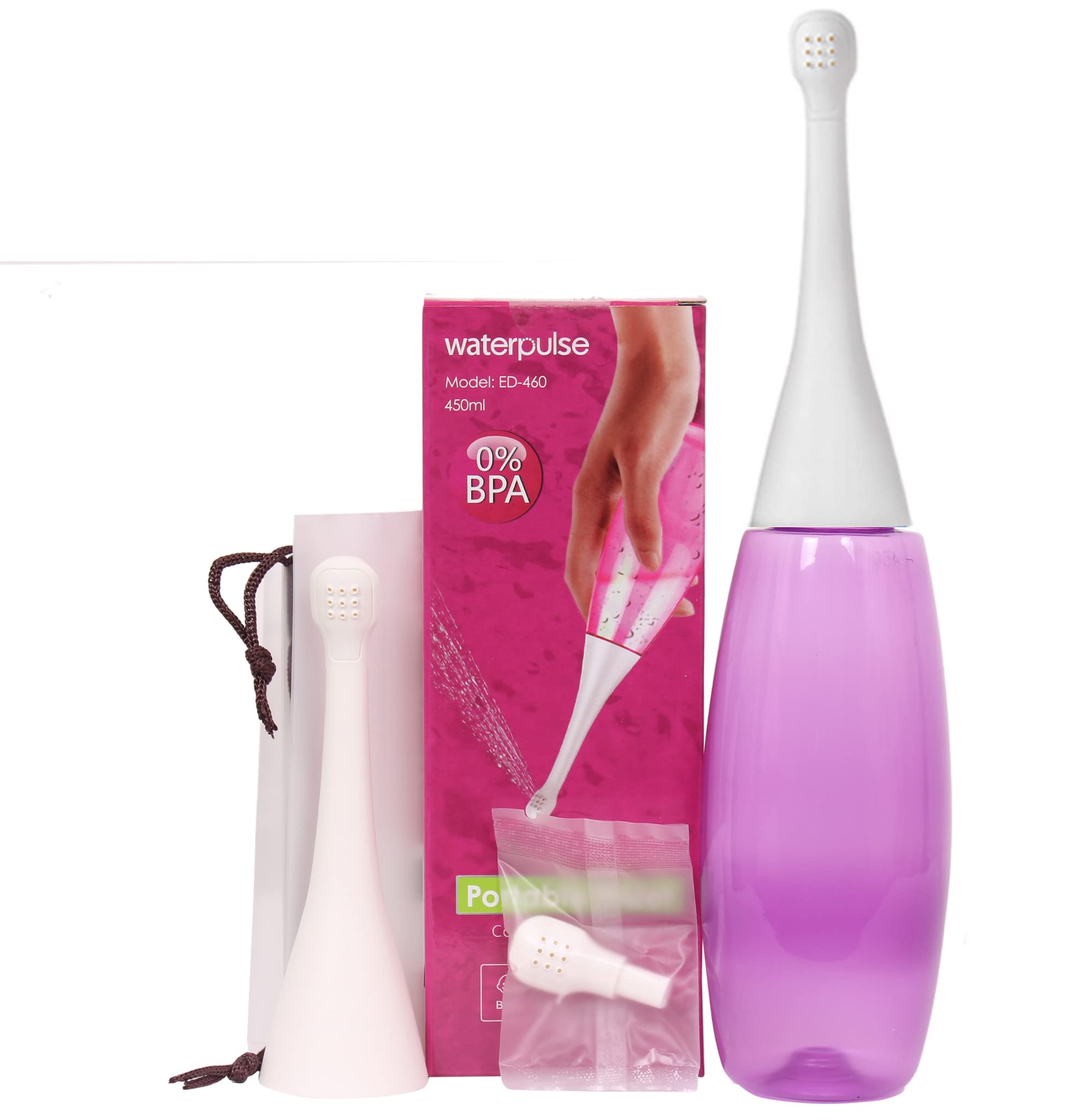 StarDotHash 450ml Hygienic Portable Travel Shattaf to Use for Easy Cleaning| Portable Bidet Sprayer of Detachable Nozzle & Head for Toilet Travel, Childbirth Cleaner (Purple Bidet)