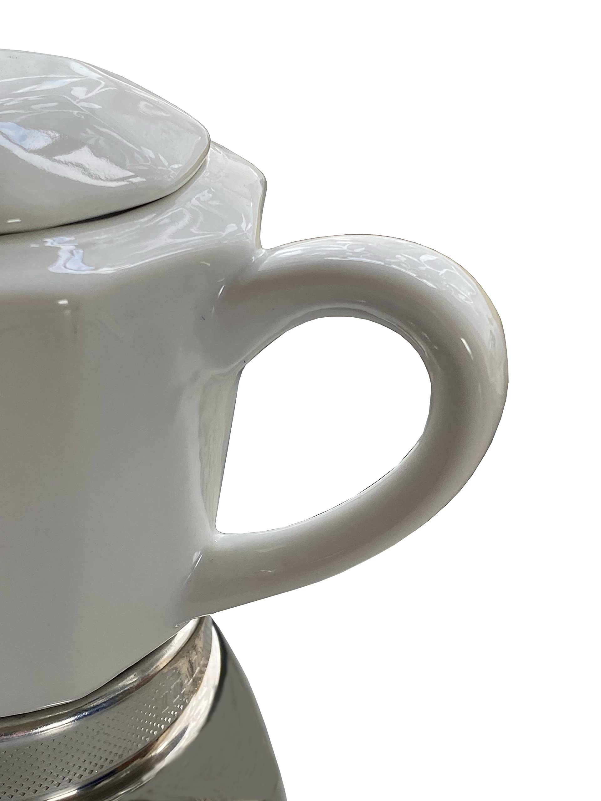 Herdkocher Espressokocher Florenz Porzellan-Edelstahl Induktion 8/4 Tassen