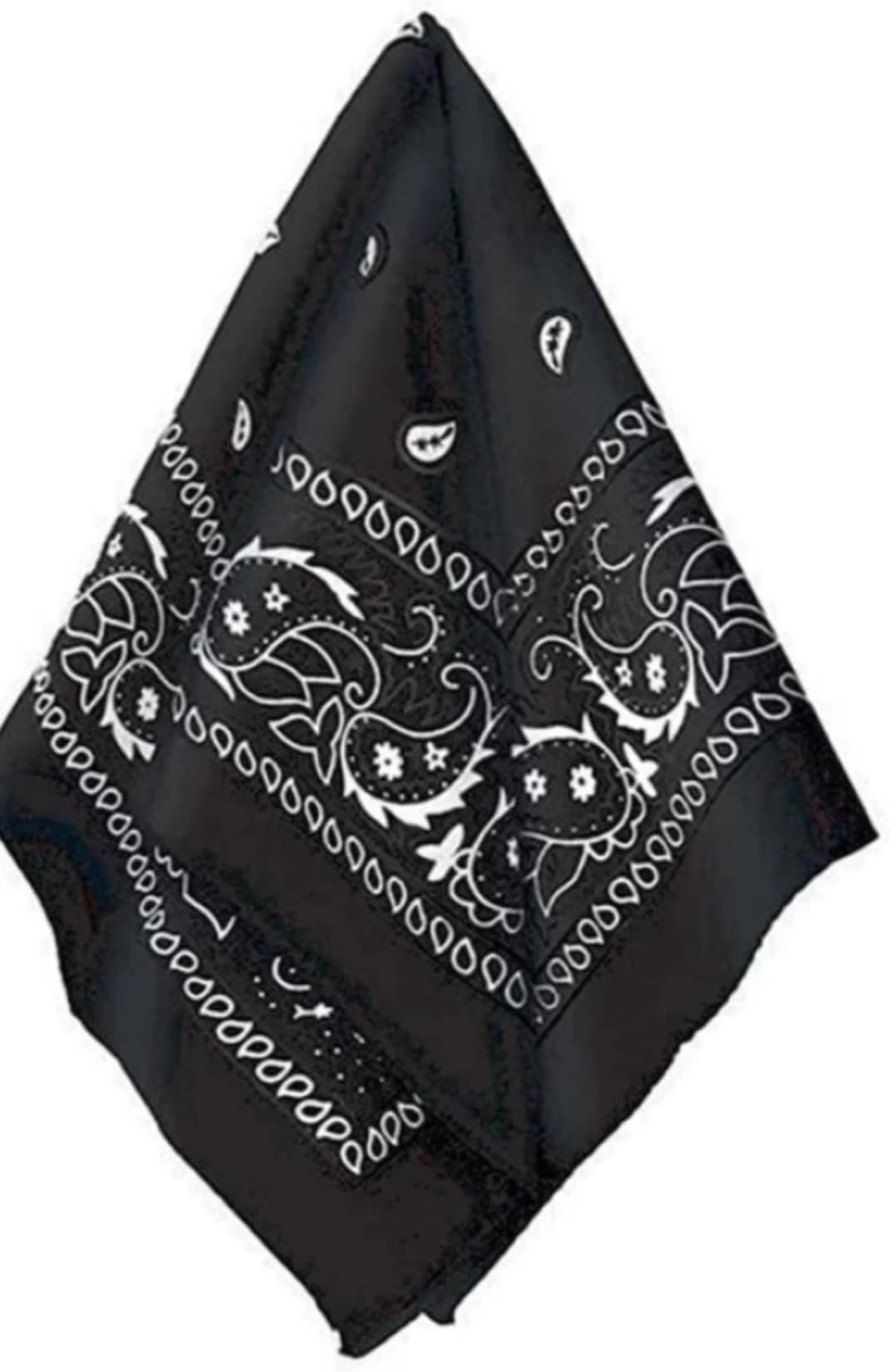 riseabove Unisex Black Bandana Handkerchief – Soft, Absorbent & Reusable Cotton Rumal | Stylish Headwrap/Neck Scarf | 1 Pc-picture-41