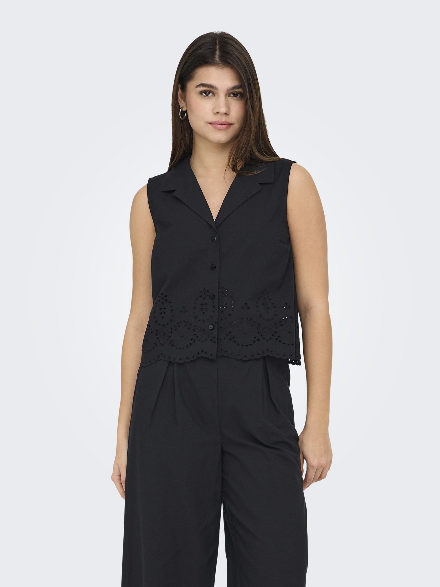 ONLY Shirt Onlroxanne SL Resort Camiseta Wvn para Mujer
