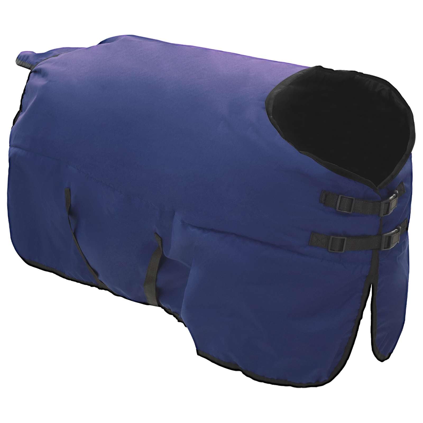 Manta para caballo, 165 cm, color verde oscuro, negro, transpirable, para exteriores, impermeable, con solapa para la cola y hebillas ajustables