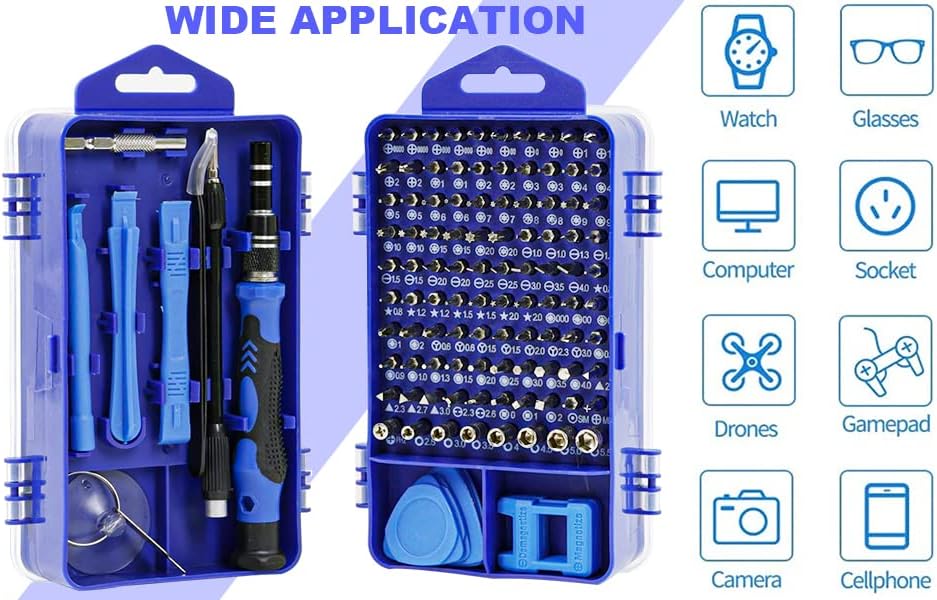 Miniatura 11 de Hanyue 115 in 1 Screwdriver Set Screw Driver Kit Bits Computer Laptop Phone Device Repair Tool Precision Screwdrivers Repair Hand Tools (YELLOW)
