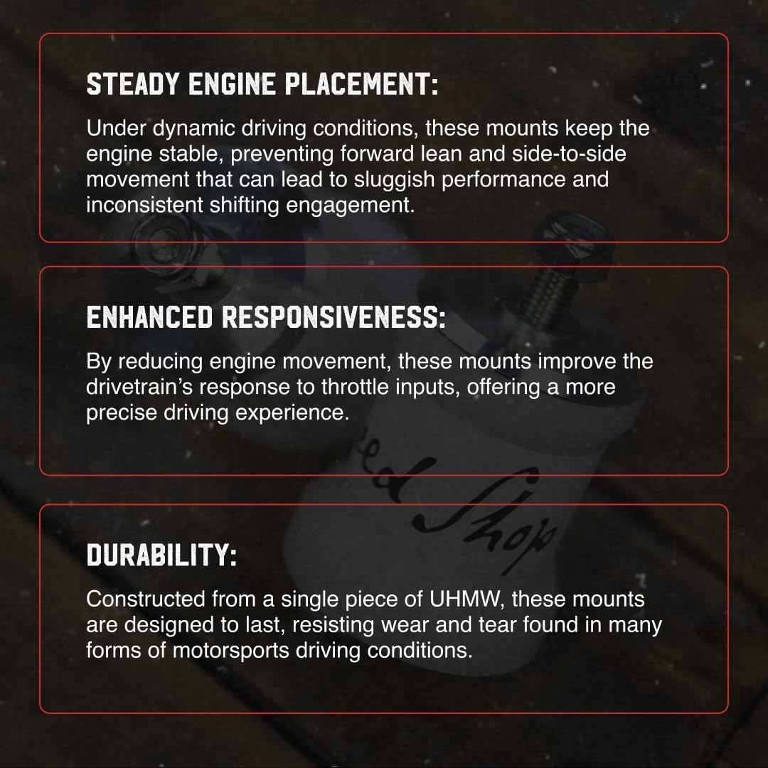 Engine Mount Set for BMW E36, E46, Z3, Z4 | CNC-UHMW | Made in USA | OEM + Poly Transmission Mounts