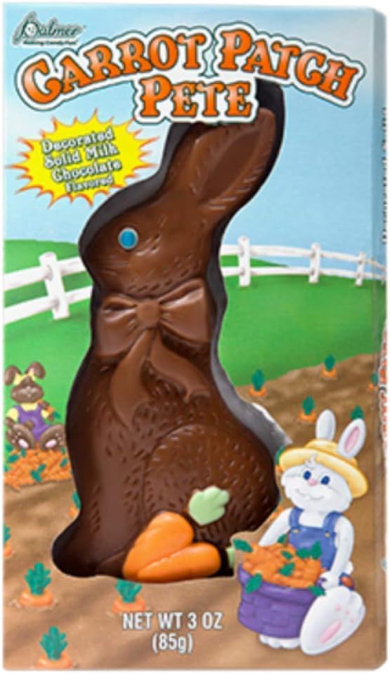 Palmer Solid Milk Chocolate Easter Bunny 3 Ounce (Carrot Patch Pete)