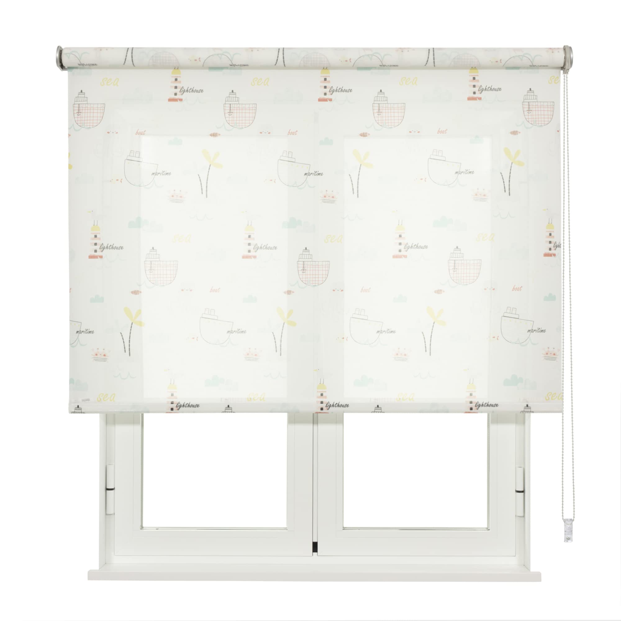 VIEWTEX Tenda a Rullo Translucent Sailor Bianco 120 X 250cm - Made in Europe - 5 Anni di Garanzia