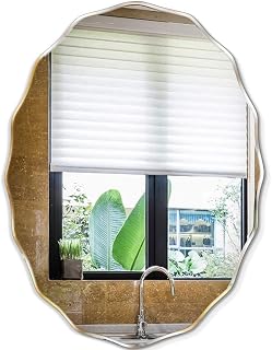 INFUSION DEKORS Plain Oval Shape Wall Decorative 15x18 inch Mirror Glass for Bedroom Bathroom & Office Use Price In India