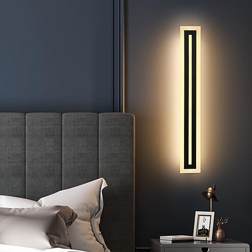 Miniatura 4 de Lámpara de pared LED moderna para exteriores de 31.5 pulgadas, 22 W, 3000 K, lámpara de pared exterior negra, lámpara de pared acrílica blanca