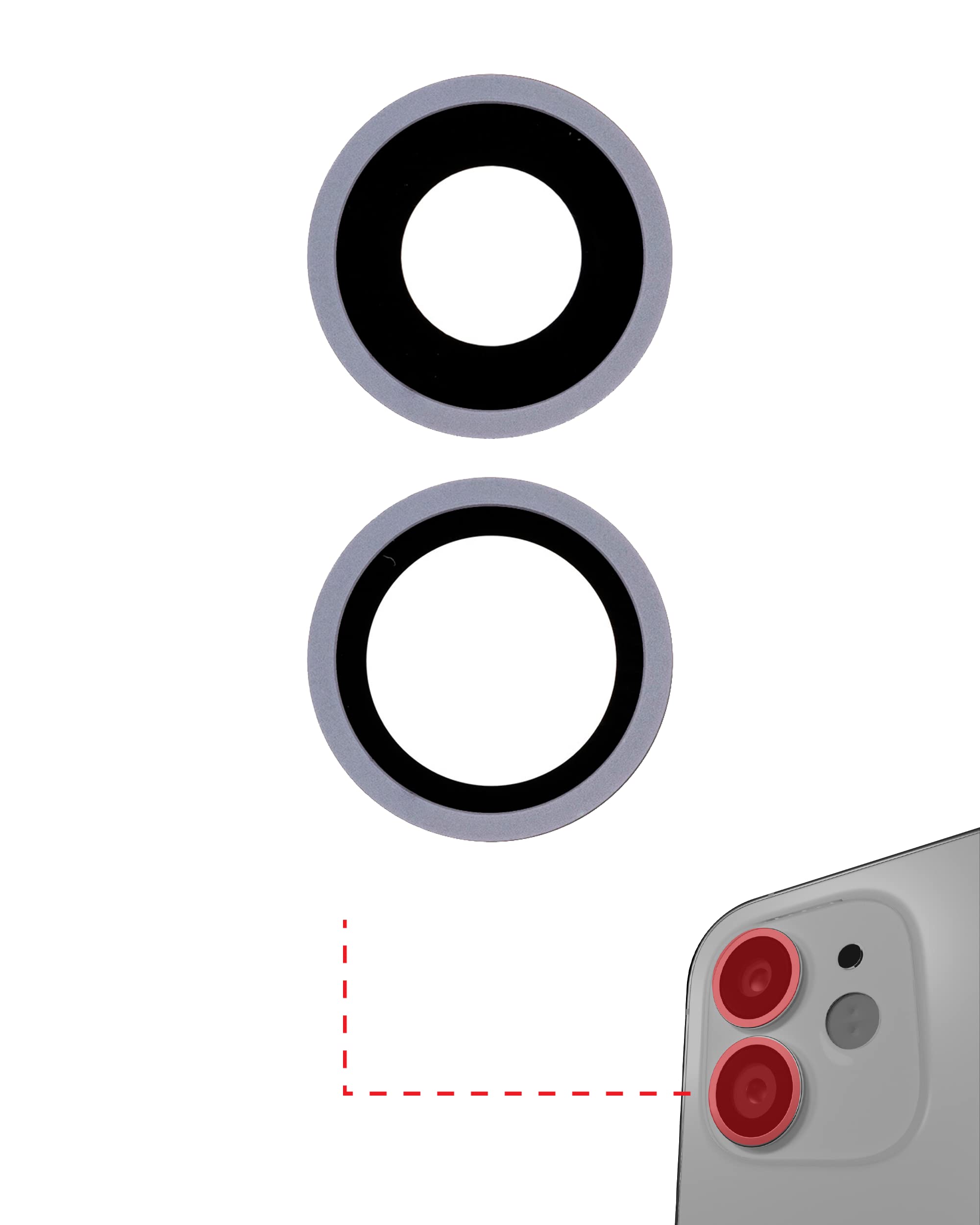 Best Shopper - Replacement Back Camera Lens with Bracket & Bezel Compatible with iPhone 11 (Purple) (Real Sapphire/Premium)