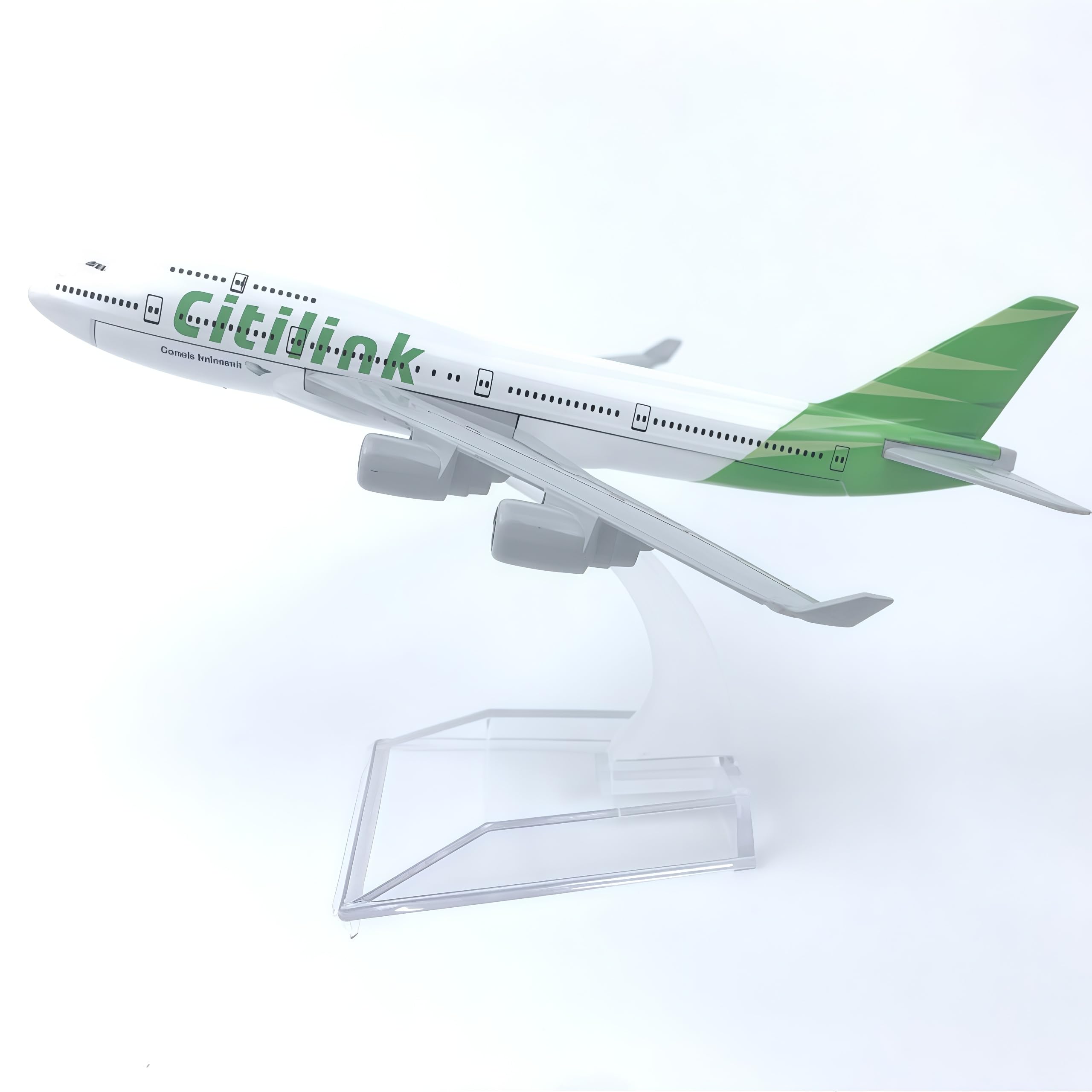 LGSRSNXHTX 16cm Model Plane 1/400 Diecast Metal Airplane Model Citilink B747 with Stand Aircraft Collectible for Aviation Enthusiasts,Desktop Decor Gift for Adult