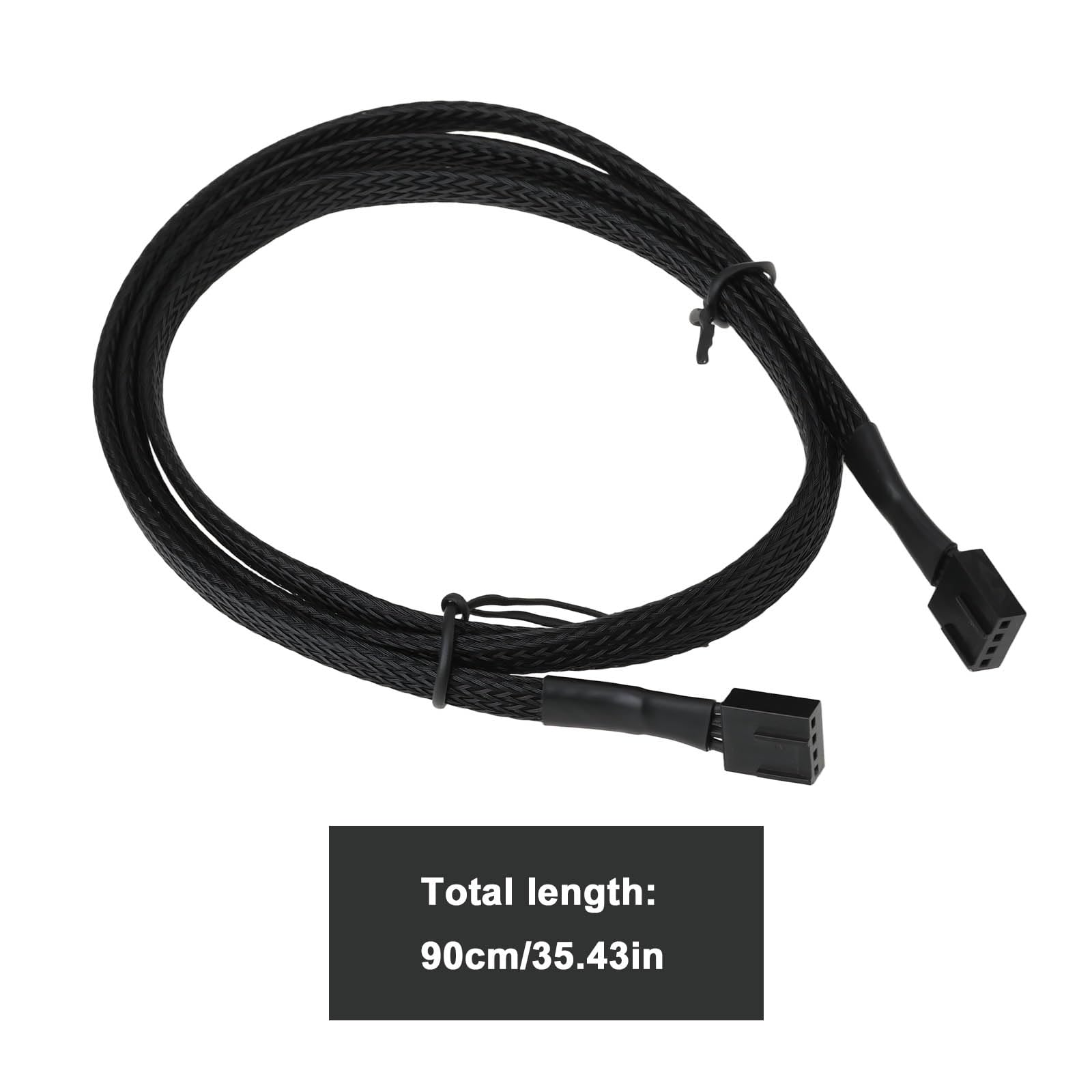 SG Store Wentylator PC Watercool 4-pinowy przewód przedłużający PWM męski do męskiego 90 cm do chłodzenia cieczą i wentylatorów obudowy