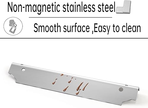Vista 5 de Kalomo Placa de calor para parrilla de acero inoxidable, cubierta para quemador, domador de llamas, piezas de repuesto para parrilla de gas