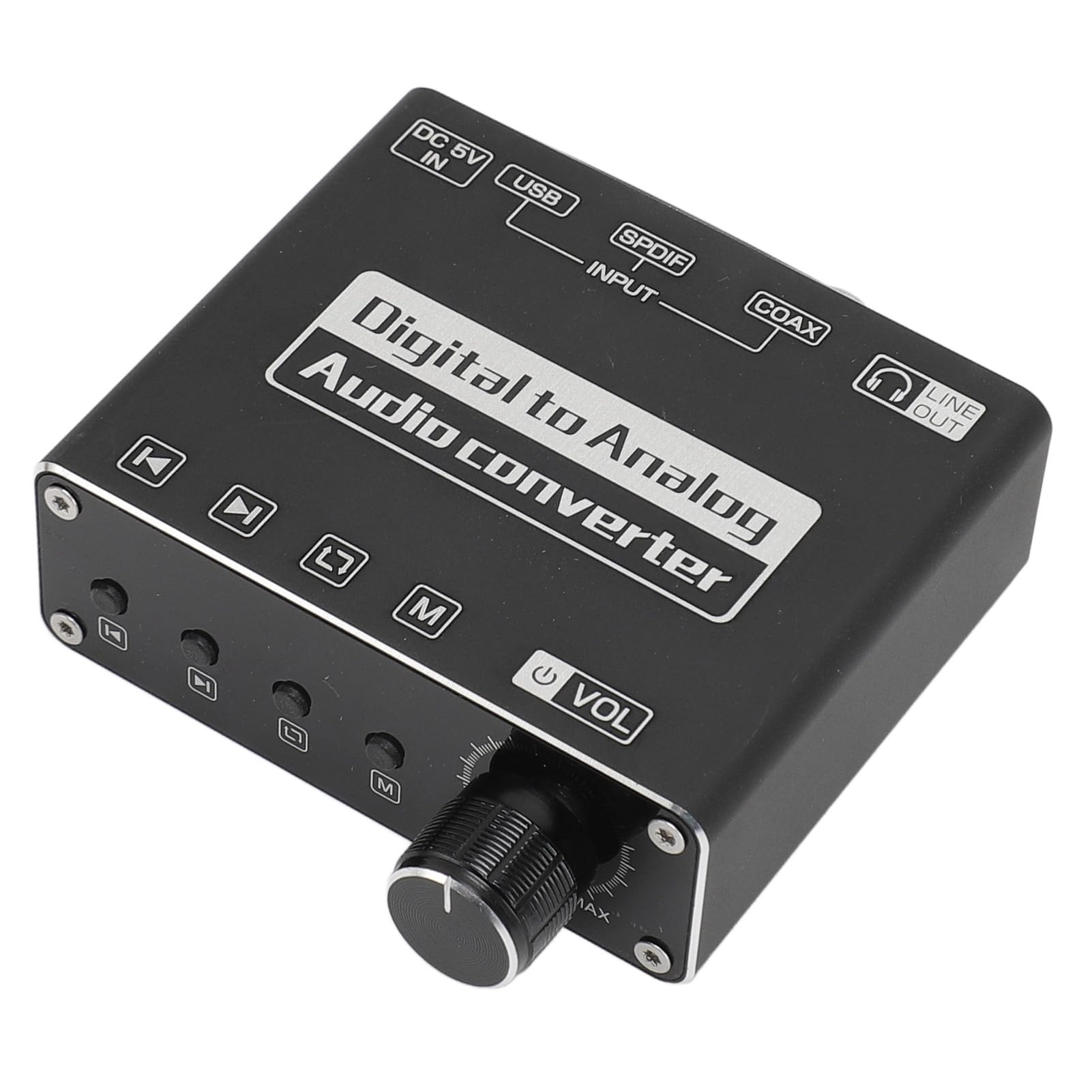 Convertisseur sonore numérique à analogique avec 5.1, adaptateur optique à analogique pour les smartphones, tablettes, ordinateurs et téléviseurs, construction en alliage en