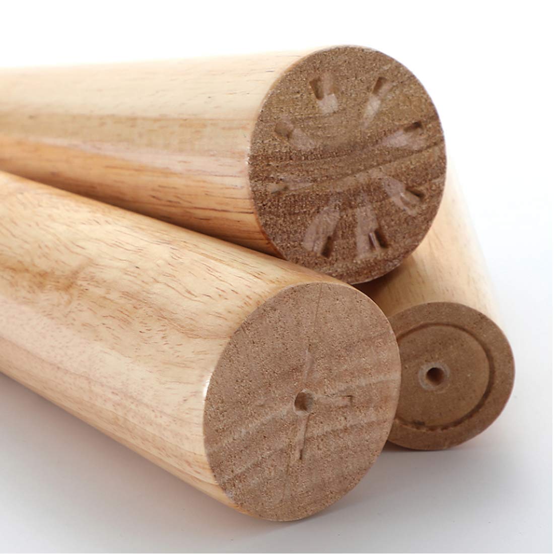 4 Gambe per Tavolo per mobili in Legno massello,Gambe di Ricambio per Divano,Piedini per comò in Legno di Gomma,Gambe per mobili Conici,Piedini per tavolino,per