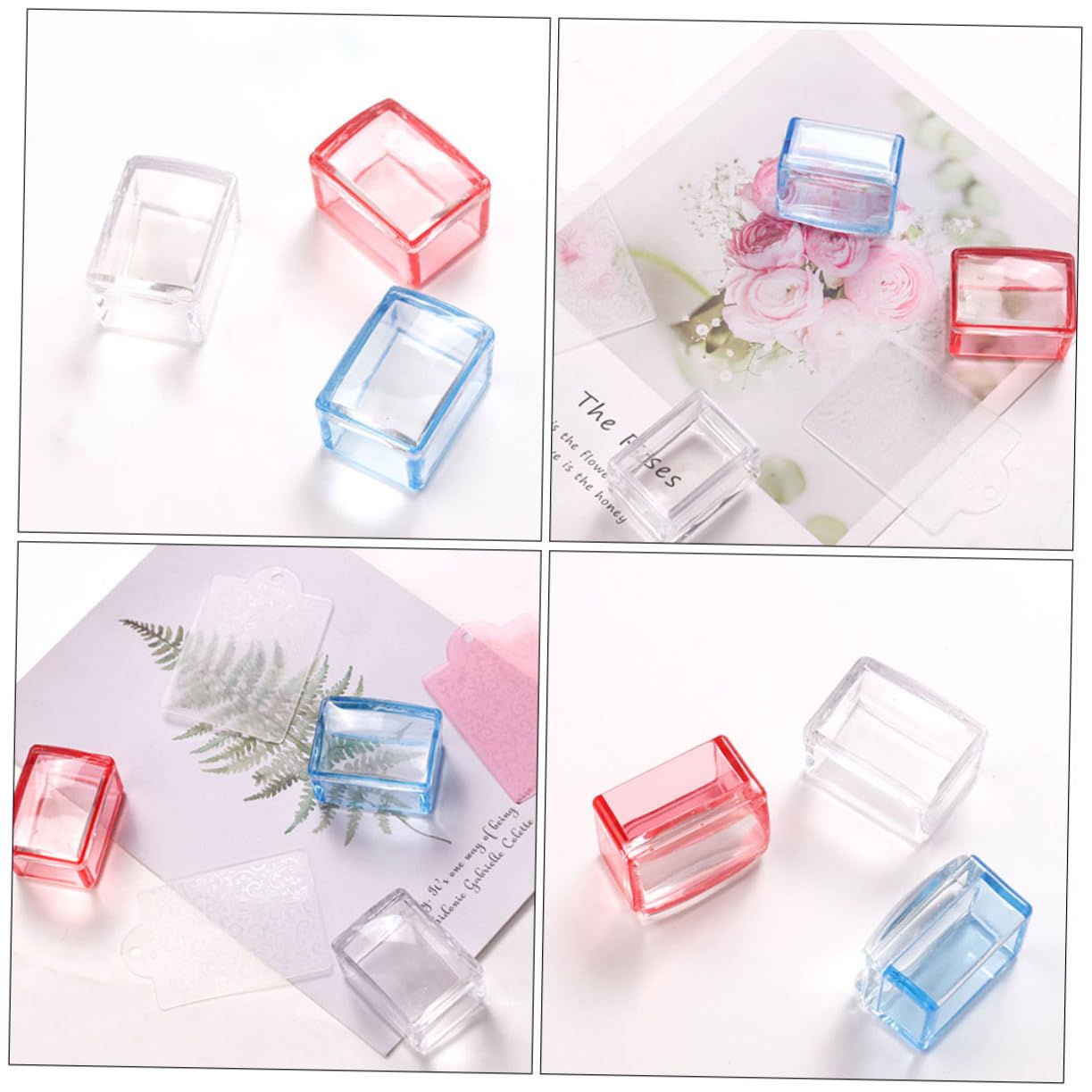 3Pcs Nail Art Stamping Tools Set DIY Rectangle Nail Stampers for Manicure and Salon Use for Art Enthusiasts