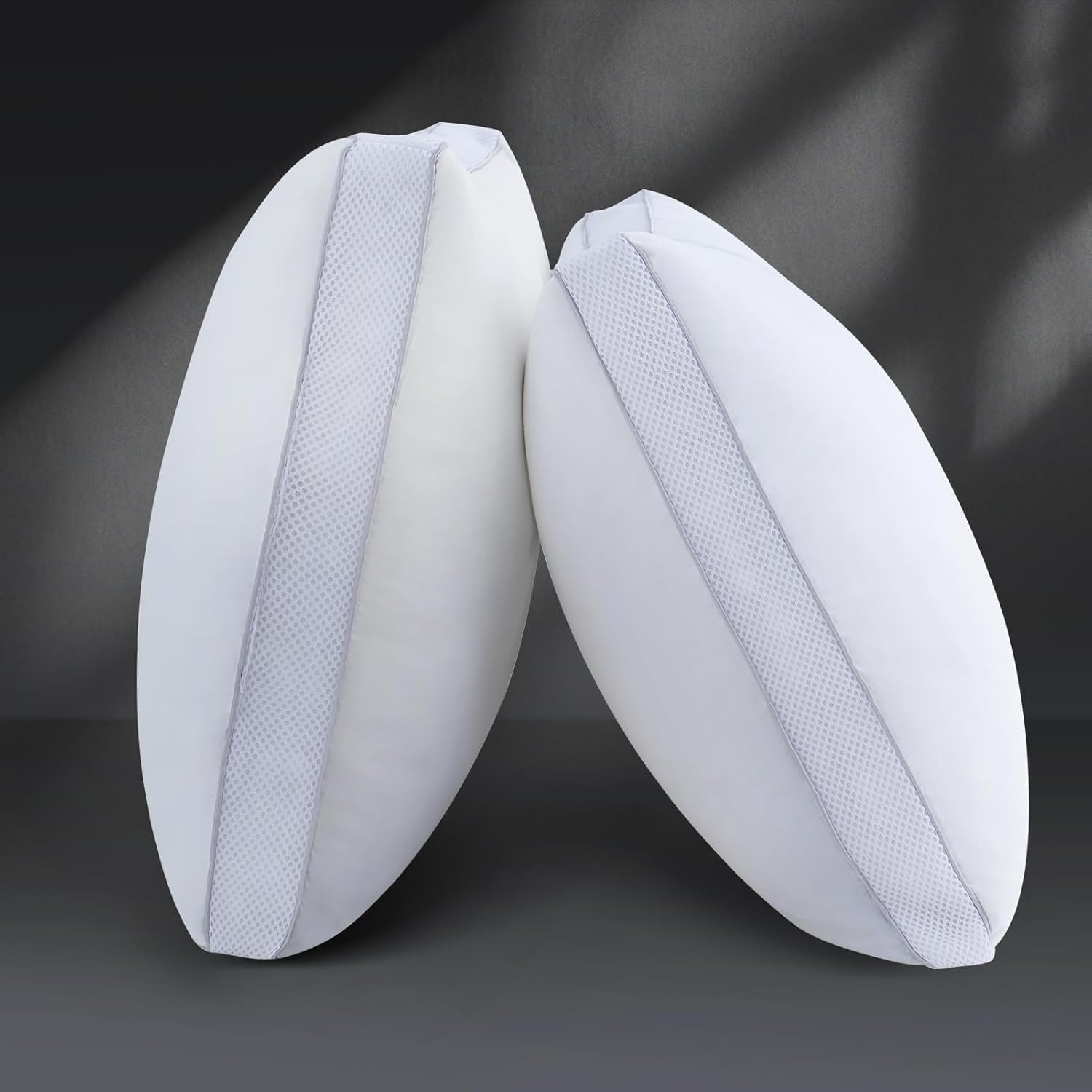 Goose Down Bed Pillows Queen Size Set of 2 (White), Hotel Collection Pillows for Sleeping, Gusseted Pillow for Side, Back, or Stomach Sleepers, 20" x 30" - Image 7