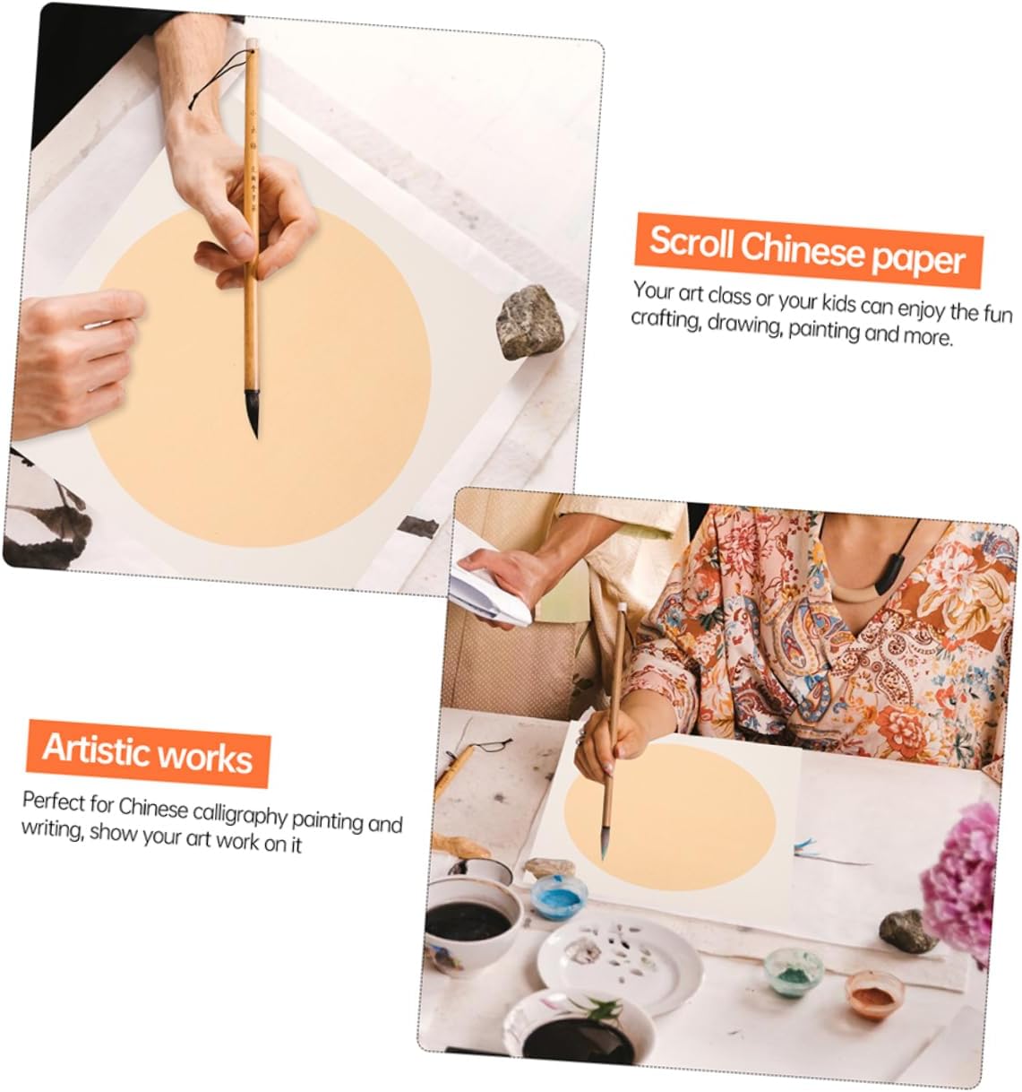 Hohopeti 20pcs Calligraphy Painting Xuan Paper Traditional Drawing Paper for Writing
