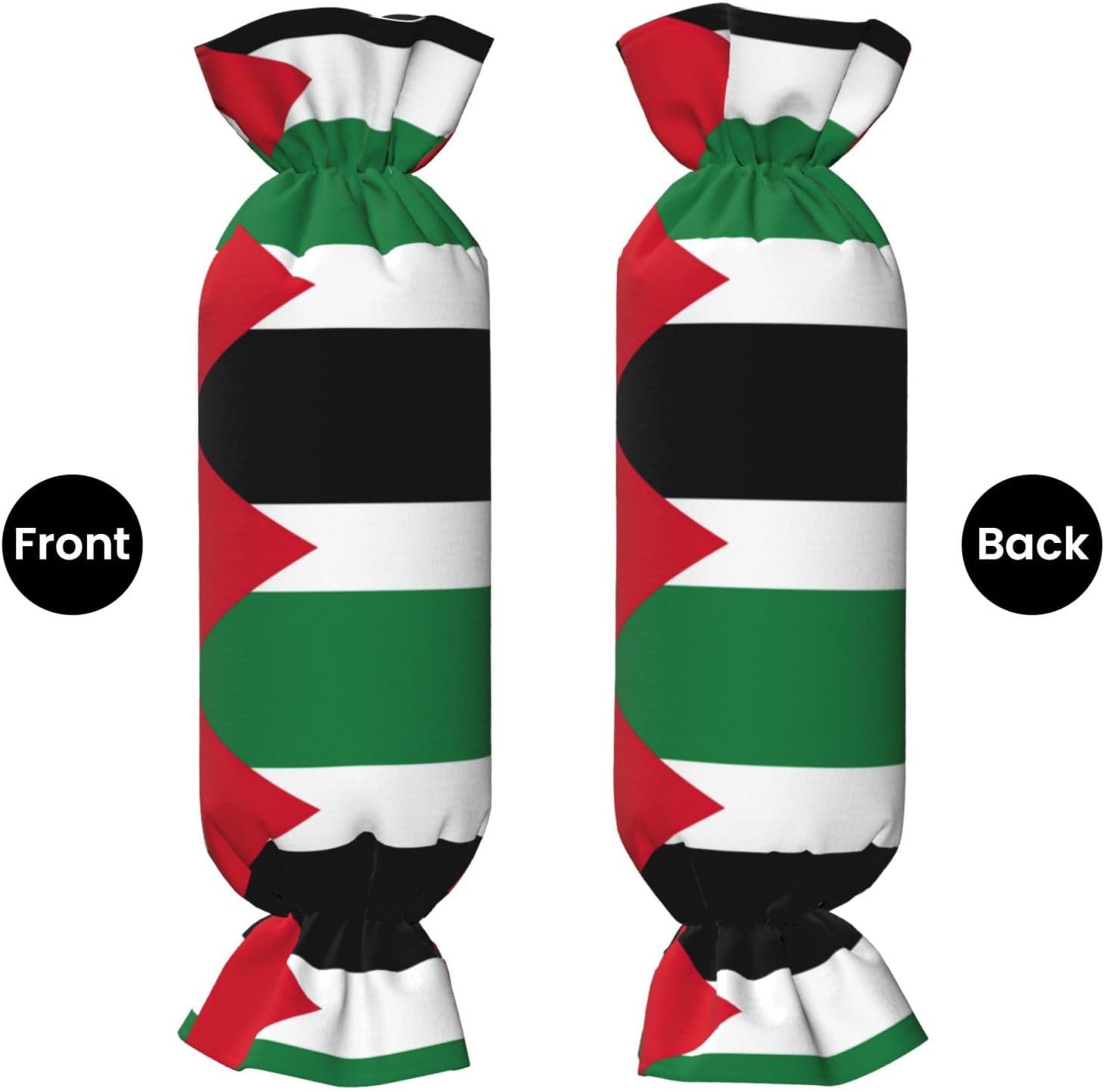 Palestinian Flag Print Soft Candy Cylindrical Pillow Comfortable Plush Candy Pillow, 24.4 X 9.8 Inches