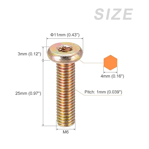 Vista 38 de METALLIXITY Tornillos de máquina de cabeza hexagonal (M8x50mm), 10 unidades, tornillos de acero al carbono, para maquinaria, muebles, bricolaje