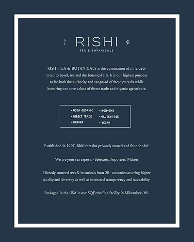 Miniatura 7 de Rishi Tea Mystic Mint - Té de hierbas de hojas sueltas  Apoyo inmunológico, certificado orgánico USDA, mezcla botánica de comercio justo,