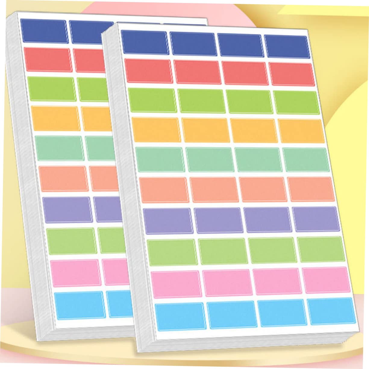 NUOBESTY 60fogli Etichette Adesive Colorate Impermeabili Rimovibili e Scrivibili Per Organizzazione e Classificazione Per Casa Ufficio e Scuola